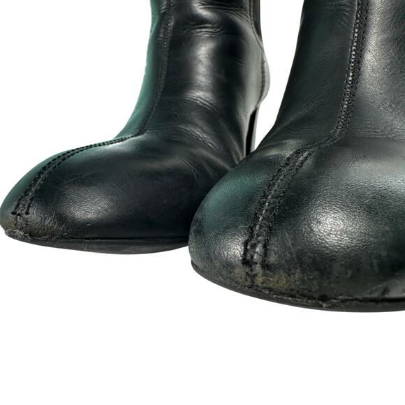 Tory Burch Leather April Ankle Chelsea Heeled Boots Bootie Womens Size 10 M - Picture 7 of 16